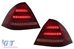 Fanali Posteriori LED per Mercedes Classe C W203 Berlina 2000-2004 Rosso Chiaro Segnale Dinamico-image-6102800