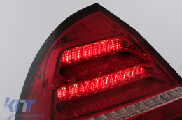 Fanali Posteriori LED per Mercedes Classe C W203 Berlina 2000-2004 Rosso Chiaro Segnale Dinamico-image-6102801