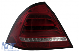 Fanali Posteriori LED per Mercedes Classe C W203 Berlina 2000-2004 Rosso Chiaro Segnale Dinamico-image-6102804