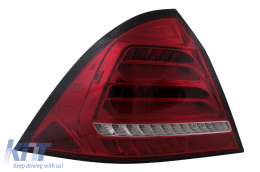 Fanali Posteriori LED per Mercedes Classe C W203 Berlina 2000-2004 Rosso Chiaro Segnale Dinamico-image-6102806