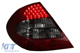 Fanali posteriori LED per Mercedes Classe E W211 Limousine 02-04.06 Fumo rosso-image-6068517