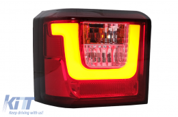 Fanali posteriori LED per VW T4 Transporter Caravelle Multivan 1990-2003 Rosso Trasparente-image-6105826