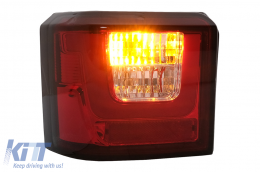 Fanali posteriori LED per VW T4 Transporter Caravelle Multivan 1990-2003 Rosso Trasparente-image-6105827