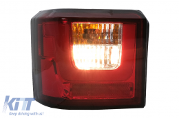 Fanali posteriori LED per VW T4 Transporter Caravelle Multivan 1990-2003 Rosso Trasparente-image-6105829