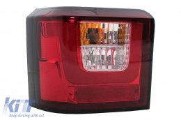 Fanali posteriori LED per VW T4 Transporter Caravelle Multivan 1990-2003 Rosso Trasparente-image-6105832