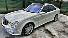 Предна Броня подходяща за Mercedes W211 E-Class Facelift (2006-2009) с Прожектори за фарове за мъгла-image-5994927