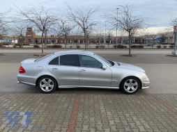 Предна Броня подходяща за Mercedes W211 E-Class Facelift (2006-2009) с Прожектори за фарове за мъгла-image-6089921