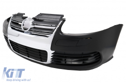 Предна Броня подходяща за VW Golf V 5 (2003-2007) Jetta (2005-2010) R32 Look Хром Grill-image-6006483