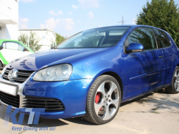 Предна Броня, подходяща за VW Golf V 5 (2003-2007) Jetta (2005-2010) R32 Изглед на Решетка с матов алуминий-image-55686