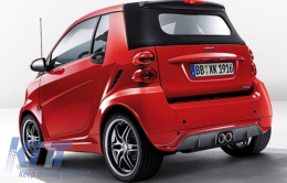 Задна въздушен дифузьор Апертура Спойлер Valance подходящ за Smart ForTwo 451 Facelift (2012-2015) B Дизайн-image-57131