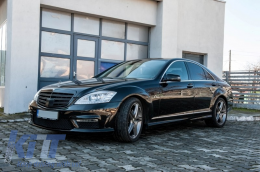 Предна Решетка подходяща за Mercedes S-Class W221 Facelift (2010-2013) S63 S65 Дизайн Piano Black-image-5990167