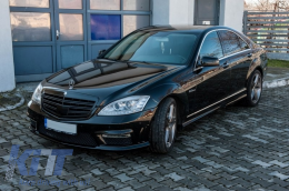 Предна Решетка подходяща за Mercedes S-Class W221 Facelift (2010-2013) S63 S65 Дизайн Piano Black-image-5990168