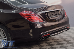 Накрайници за ауспух подходящи за Mercedes Benz S-Class W222 E-Class W212 S212 Facelift CLS W218 SL-Class R231 E65 S65 SL65 A-Design Черен Edition-image-6104039