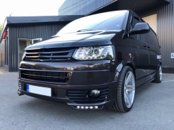 Спойлер за Предна Броня подходящ за VW Transporter Multivan Caravelle T5 T5.1 Facelift (2010-2015) Sportline Дизайн LED DRL-image-6030915