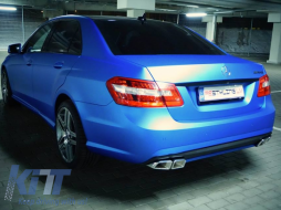 Задна броня, подходяща за MERCEDES E-Class W212 (2009-2013) E63 Дизайн и ауспух Задни накрайници тръби Монтаж-image-5992636