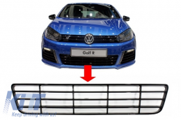 Предна Броня Долна средна Решетка подходяща за VW Golf VI Golf 6 (2008-2013) R20 Дизайн-image-5995753