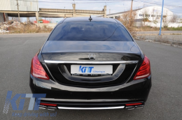 Задна Броня с накрайници за ауспух подходяща за MERCEDES S-Class W222 (2013-up) S65 Дизайн-image-6022251