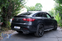 Комплект за тяло, подходящ за Mercedes GLE Купе C292 Спортна линия (2015-2019) с Черен накрайници на ауспуха-image-6068577