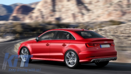 Дифузьор на Задна Броня , подходящ за Audi A3 8V Sedan (2012-2015) S3 Дизайн-image-6003338