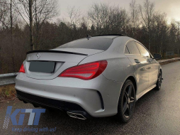 Задна дифузьор подходящ за Mercedes CLA W117 X117 Shooting Brake (2013-2018) Спорт Pack Матово черно-image-6064875