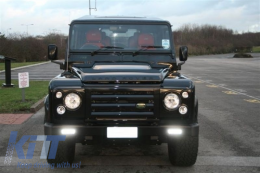 Централна решетка и Капаци за фарове , подходящи за Land ROVER Defender (1990-2016) Piano Black-image-6008366