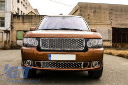 Комплект за тяло, подходящ за Land Range Rover Vogue L322 (2002-2012) Черен Сребърен Решетка Edition Автобиографичен дизайн-image-6006302