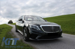 Сплитери Перки за Предна Броня , подходящи за Mercedes W222 S-Class S63 Дизайн (2013-up) Черен Edition-image-6021985