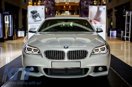 Предна Броня , подходяща за BMW 5 Series F10 F11 LCI (2015-up) M-Technik Дизайн с LED фарове за мъгла-image-6025968