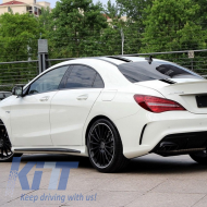 Комплект стикери Матово черно Upper Bonnet Roof & Tailgate подходящ за MERCEDES CLA W117 C117 X117 (2013-2016) A-Class W176 (2012-2018) 45 Дизайн-image-6026701