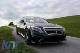 Решетка , подходяща за Предна Броня Mercedes S-class W222 (2013-2017) S63 Look Piano Black-image-6033268