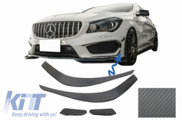 Сплитери Перки за Броня Перки Aero Side Vent Canards подходящи за Mercedes Benz CLA W117 C117 X117 (2013-2016) CLA45 A-Design Carbon Film-image-6036393