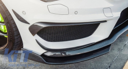 Сплитери Перки за Броня Перки Aero Side Vent Canards подходящи за Mercedes Benz CLA W117 C117 X117 (2013-2016) CLA45 A-Design Carbon Film-image-6036396