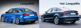 Дифузьор на Задна Броня , подходящ за Audi A3 8V Facelift (2016-2019) S-Line Броня Седан Кабриолет S3 Дизайн-image-6042058