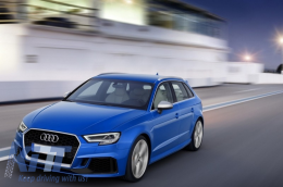 Предна Броня, подходяща за Audi A3 8V Facelift (2016-2018) Хечбек Sportback RS3 Brilliant Черен дизайн-image-6043563