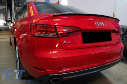 Спойлер за багажник подходящ за Audi A4 B9 Sedan (2016-Up) Piano Black-image-6074677