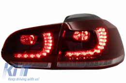 Задна Броня с изпускателна система и Задни светлини Full LED , подходящи за VW Golf VI (2008-2013) R20 Дизайн Динамичен Sequential Turning Light (LHD и RHD)-image-6051081