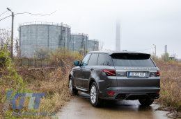 Накрайници за ауспух от Въглеродни влакна , подходящи за Land Rover Range Rover и SUV Матово Завършек Вход 8 cm-image-6054409