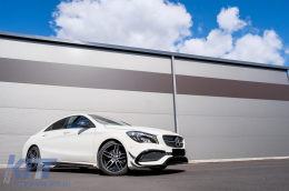 Предна Броня Сплитери Перки Aero Conversion Kit подходящ за Mercedes CLA W117 Facelift (2016-2018) CLA45 Дизайн Canards Piano Black-image-6072929