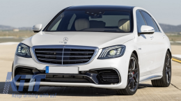 Предна Броня подходяща за Mercedes S-Class W222 Facelift (2017-up) S63 Дизайн-image-6054830