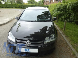 Предна Броня с Фарове подходяща за VW Golf V 5 (2003-2007) Jetta (2005-2010) TFSI R32 Look Черен Edition-image-6053888