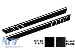 Добавяне на корнизи за врати с ивици Матиран алуминий със Странични стикери Черен винил и Въртящи се светлини, подходящи за Mercedes G-Class W463 (1989-2015)-image-6061768