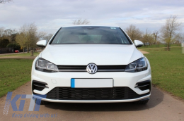 Предна Броня с централна Хром Решетка без значка, подходяща за VW Golf 7.5 (2017-2020) R Line Дизайн-image-6063610