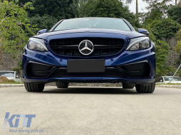 Предна Броня подходяща за Mercedes C-Class W205 S205 A205 C205 (2014-2019) Лимузина T-Model Купе Cabriolet-image-6069391