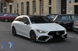 Предна Решетка , подходяща за Mercedes CLA X118 C118 (2019-up) GT-R Panamericana Дизайн Piano Black-image-6069372