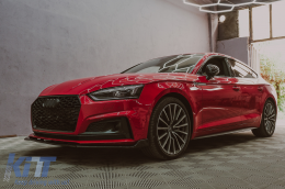 Предна Решетка без значки, подходяща за Audi A5 F5 (2017-2019) RS Дизайн Piano Black-image-6102103