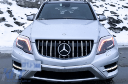 Предна Решетка подходяща за Mercedes GLK-Class X204 Facelift (2013-2015) GT-R Panamericana Дизайн Хром-image-6069430