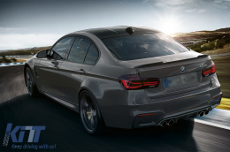 Комплект червени светлоотразители, подходящи за BMW 3 Series F30 (2011-2019) Само Задна Броня EVO дизайн-image-6071217