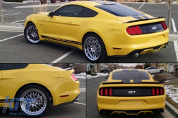 Спойлер за багажник, подходящ за Ford Mustang Mk6 VI шесто поколение (2015-2020) GT350 Дизайн Piano Black-image-6076499