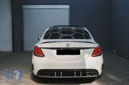 Спойлер за багажник подходящ за Mercedes C-Class W205 Лимузина (2014-2020) Piano Black-image-6104607