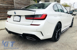 Дифузьор на Задна Броня , подходящ за BMW 3 Series G20 G28 Sedan G21 Touring (2019-up) M340i M Look Черен-image-6081465